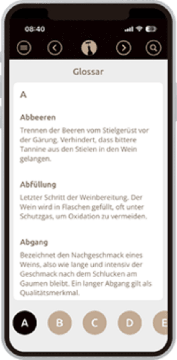 Which Wine? App – Glossar